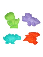 Набор для игры в песке Соломон, ведро 1 литр, 4 формочки-динозавры, габельки, лопатка - фото 122246212