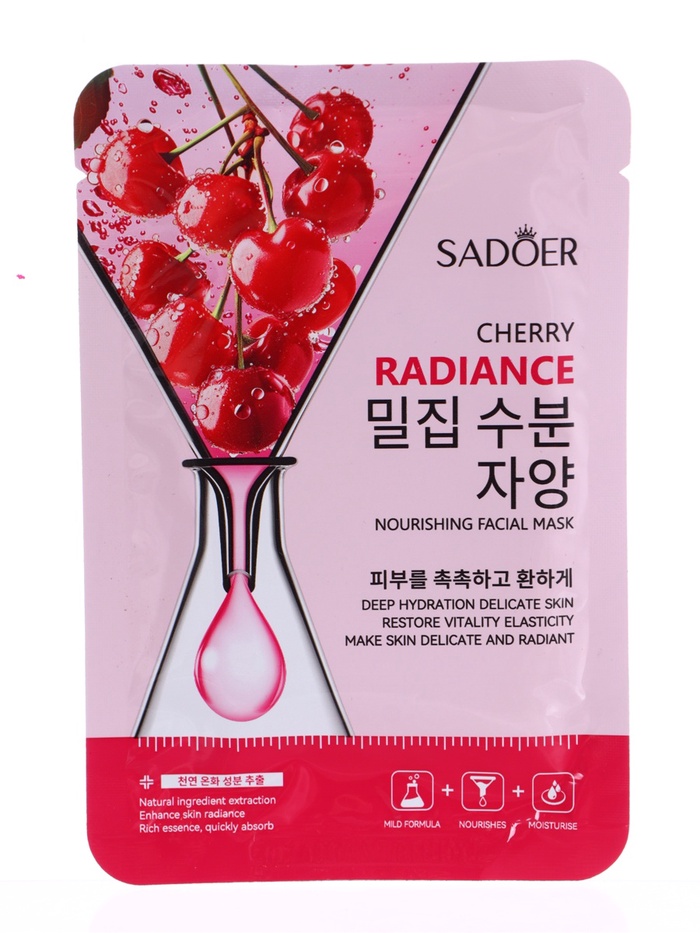 Успокаивающая маска для лица Sadoer "Вишня", 25 мл - Фото 1
