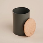 УЦЕНКА Банка для хранения сыпучих продуктов SL Home «Каса Перфекто», 11×15 см, с бамбуковой крышкой, серая - Фото 4