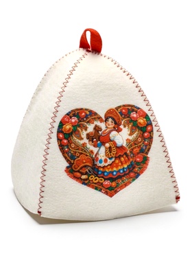 Шапка для бани и сауны «Барыня», полиэфир  (артикул 11005156)  большой выбор товаров оптом и в розницу по низким ценам с доставкой