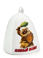 Шапка для бани и сауны «Банный воин», полиэфир  (артикул 11005161)  большой выбор товаров оптом и в розницу по низким ценам с доставкой