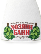 Шапка для бани и сауны «Хозяин бани», полиэфир  (артикул 11005164)  большой выбор товаров оптом и в розницу по низким ценам с доставкой