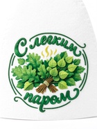 Шапка для бани и сауны «С лёгким паром», полиэфир - фото 809577601