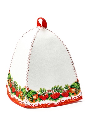 Шапка для бани и сауны «Рябина», полиэфир  (артикул 11005167)  большой выбор товаров оптом и в розницу по низким ценам с доставкой