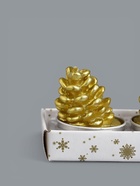 УЦЕНКА Набор свечи новогодние «Шишка золотая», 4×6 см, 3 шт. - Фото 3