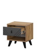 Тумба прикроватная «Байкал», 402×331×432 мм, цвет дуб золотой/графит  (артикул 10999134)  большой выбор товаров оптом и в розницу по низким ценам с доставкой