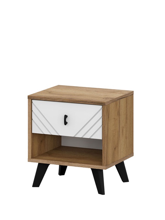 Тумба прикроватная «Байкал», 402×331×432 мм, цвет дуб золотой/белый - Фото 1