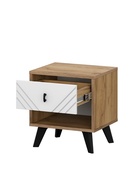 Тумба прикроватная «Байкал», 402×331×432 мм, цвет дуб золотой/белый - Фото 3