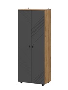 Шкаф двухстворчатый «Байкал», 800×464×2106 мм, цвет дуб золотой/графит  (артикул 10999136)  большой выбор товаров оптом и в розницу по низким ценам с доставкой