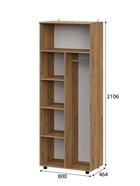 Шкаф двухдверный «Байкал», 800×464×2106 мм, цвет дуб золотой / графит - Фото 2