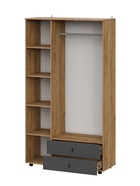 Шкаф трёхстворчатый «Байкал», 1200×464×2106 мм, цвет дуб золотой / графит - Фото 2