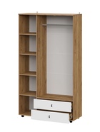 Шкаф трёхстворчатый «Байкал», 1200×464×2106 мм, цвет дуб золотой / белый - Фото 3