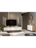 Комод для хранения «Байкал», 3 ящика, 1 дверь, 1140×331×732 мм, цвет дуб золотой/белый - Фото 4