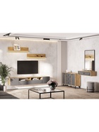 Комод для хранения «Байкал», 3 ящика, 2 двери, 1140×331×732 мм, цвет дуб золотой/графит  (артикул 10999145)  большой выбор товаров оптом и в розницу по низким ценам с доставкой