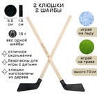 УЦЕНКА Набор для игры в хоккей «Мастер К», 2 клюшки, 2 шайбы - Фото 1