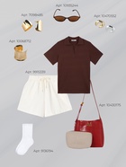 Футболка - поло женская MINAKU, размер 50-52 (2XL), интерлок, цвет шоколадный - Фото 4