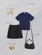 Футболка - поло женская MINAKU, размер 42-44 (S), интерлок, синяя - Фото 4