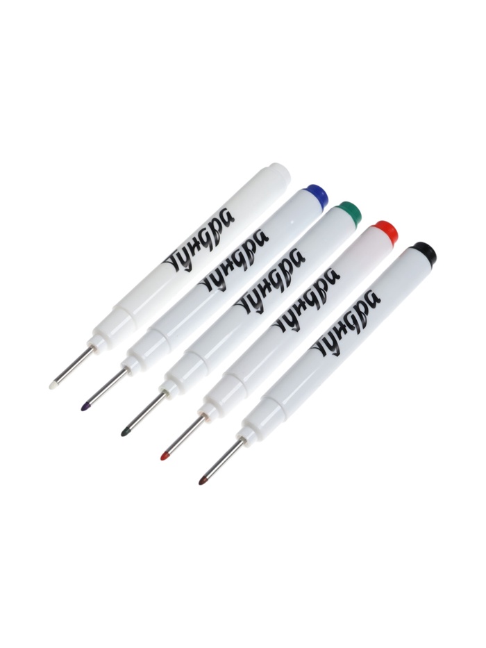 Набор маркеров ТУНДРА, разноцветные, удлиненный наконечник, 1 мм, 5 шт. - Фото 1
