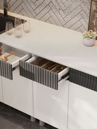 Кухонный гарнитур прямой «София», 2000 мм, цвет графит/белый/антарес  (артикул 10976476)  большой выбор товаров оптом и в розницу по низким ценам с доставкой