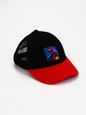 Кепка детская с нашивкой «Человек-паук», р-р 52-54, черная