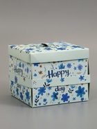 Коробка-сюрприз подарочная "Бабочки, Счастья" с вылетающими бабочками, 14.5×14.5×12.7 см  (артикул 10947854)  большой выбор товаров оптом и в розницу по низким ценам с доставкой