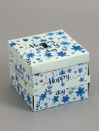 Коробка-сюрприз подарочная "Бабочки, Счастья" с вылетающими бабочками, 14.5×14.5×12.7 см  (артикул 10947854)  большой выбор товаров оптом и в розницу по низким ценам с доставкой