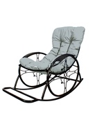 Кресло садовое «Овал люкс», 56×120×93 см, чёрное, с серой подушкой  (артикул 10988657)  большой выбор товаров оптом и в розницу по низким ценам с доставкой