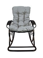 Кресло садовое «Овал люкс», 56×120×93 см, чёрное, с серой подушкой  (артикул 10988657)  большой выбор товаров оптом и в розницу по низким ценам с доставкой