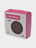 УЦЕНКА Набор тарелок Доляна «Гранит», 3 шт., 20×2 см, коричневый в крапинку - Фото 3