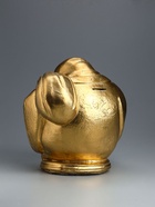 УЦЕНКА Копилка "Хотей с мешком" золото, 22х22см - Фото 4