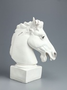 УЦЕНКА Копилка "Голова коня" высота 25 см, белый - Фото 4