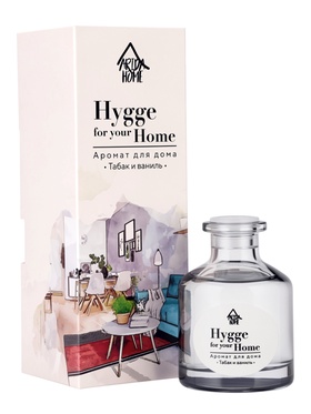 Диффузор ароматический с палочками Hygge Home Табак и ваниль, 50 мл  (артикул 10999001)  большой выбор товаров оптом и в розницу по низким ценам с доставкой