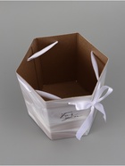 Коробка - переноска подарочная для цветов «Для тебя», 17×14.8×19.5 см, шестигранник - Фото 4