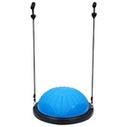 УЦЕНКА Полусфера BOSU гимнастическая ONLYTOP, массажная, с насосом, 46×20 см, синяя - Фото 4
