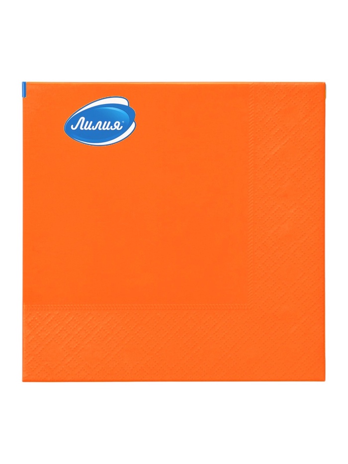 Салфетки бумажные, Лилия 33×33 «Оранжевый» 2сл 20 л - Фото 1