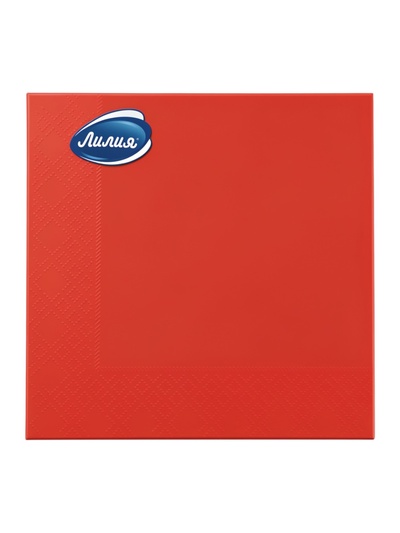 Салфетки бумажные, Лилия 33×33 «Красный» 2сл 20 л