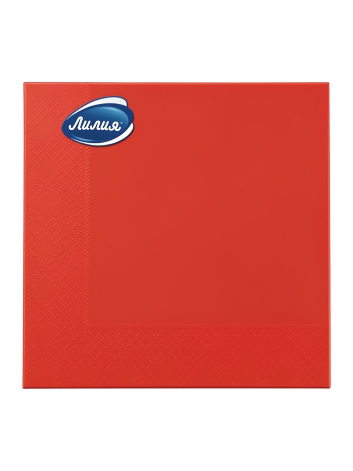 Салфетки бумажные, Лилия 33×33 «Красный» 2сл 20 л - Фото 1