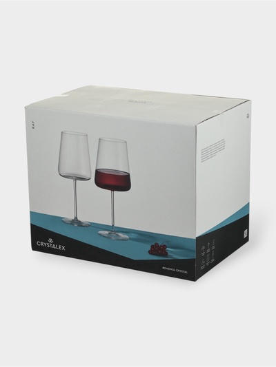 Набор бокалов для вина «Рэй», 600 мл, 6 шт., хрустальное стекло, прозрачный