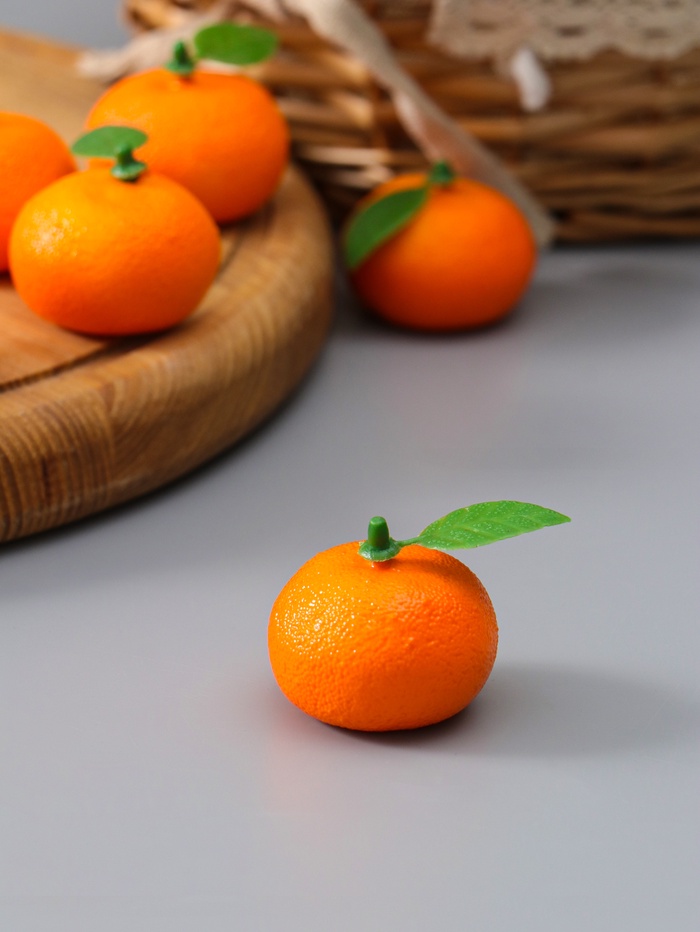 Муляж «Мандарин», фасовка по 20 шт., 3.5 см, оранжевый - Фото 1