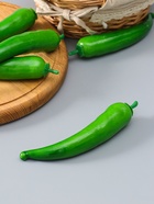 Муляж "Перец острый" 18 см, зелёный  (артикул 10970103)  большой выбор товаров оптом и в розницу по низким ценам с доставкой