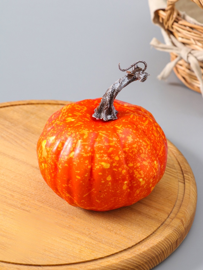 Муляж «Тыква круглая», 8×12 см, оранжевый - Фото 1