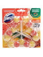 Туалетные блоки для очищения унитаза «Доместос» сила тропиков, грейпфрут и ананас, 3 шт. по 50 г  (артикул 10998639)  большой выбор товаров оптом и в розницу по низким ценам с доставкой