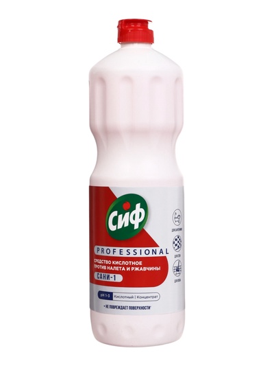 Средство против ржавчины и налета для ванной, туалета и сантехники «СИФ» моющее, кислотный концентрат, 1 л