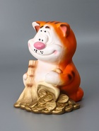 УЦЕНКА Копилка «Кот с метлой» рыжий, 22×22×28 см - Фото 6