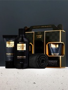 Подарочный набор косметики: гель для душа 300 мл, гель для бритья 110 мл, полотенце, HARD LINE  (артикул 10898706)  большой выбор товаров оптом и в розницу по низким ценам с доставкой