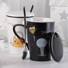 УЦЕНКА Набор кружек «Узы любви», набор 2 шт., 400 мл, 12.5×8.5×12 см, крышки, ложки, белый, чёрный - Фото 5