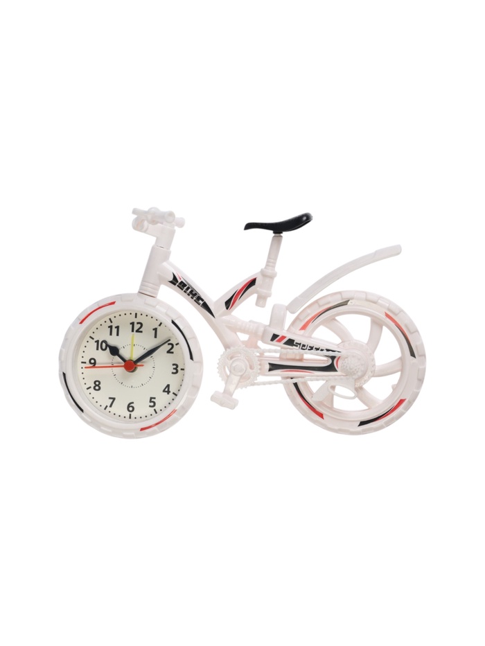 УЦЕНКА Часы настольные будильник детский «Велосипед», циферблат d-6.5 см, 12×22 см - Фото 1