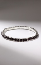 Браслет со стразами «Лёд» 1 ряд, цвет тёмно-фиолетовый в серебре, L=7 см - Фото 1