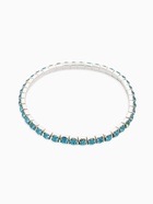 Браслет со стразами «Лёд» 1 ряд, цвет голубой в серебре, 4 мм, d=7 см - Фото 4