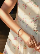 Браслет со стразами «Лёд» 1 ряд, цвет голубой в серебре, 4 мм, d=7 см - Фото 3